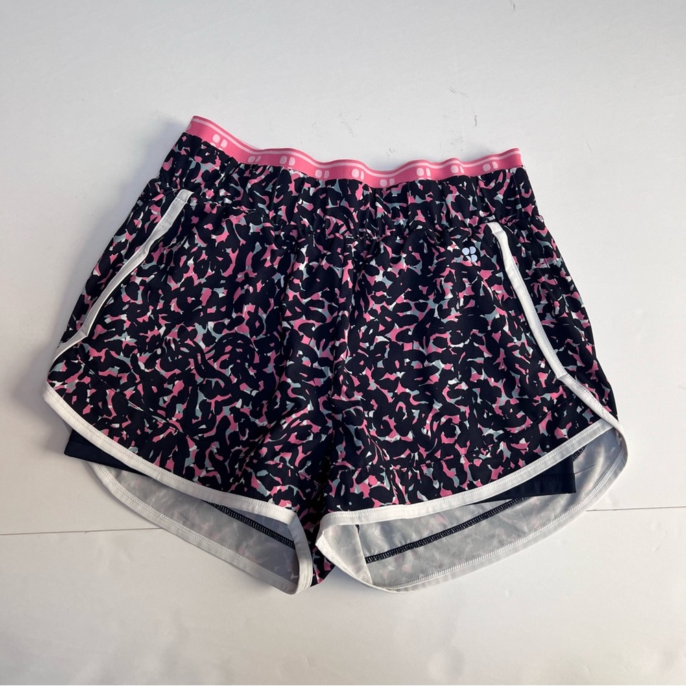 Sweaty Betty Navy and Pink Athletic Running Shorts